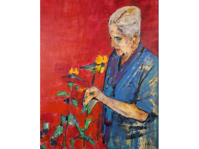 Acryl schilderij op doek, maya wildevuur, maya, 1993 - afbeelding 1 van  9