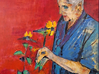 Acryl schilderij op doek, maya wildevuur, maya, 1993 - afbeelding 1 van  9