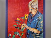 Acryl schilderij op doek, maya wildevuur, maya, 1993 - afbeelding 2 van  9