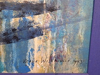 Acryl schilderij op doek, maya wildevuur, maya, 1993 - afbeelding 6 van  9