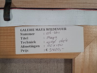Acryl schilderij op doek, maya wildevuur, maya, 1993 - afbeelding 9 van  9