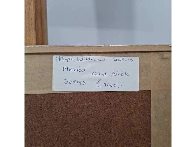 Acryl schilderij op doek, maya wildevuur, mexico, 2008 - afbeelding 2 van  10