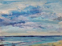 Acryl schilderij op doek, maya wildevuur, mexico, 2008 - afbeelding 1 van  10