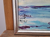 Acryl schilderij op doek, maya wildevuur, mexico, 2008 - afbeelding 6 van  10