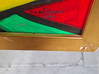 Acryl schilderij op doek, maya wildevuur, naakt, 1987 - afbeelding 4 van  7