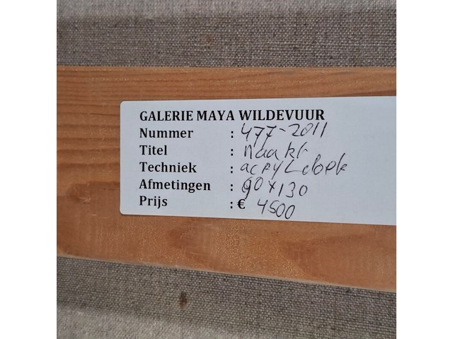 Acryl schilderij op doek, maya wildevuur, naakt, 1987 - afbeelding 7 van  7