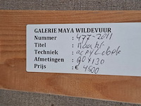 Acryl schilderij op doek, maya wildevuur, naakt, 1987 - afbeelding 7 van  7