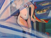 Acryl schilderij op doek, maya wildevuur, naakt - afbeelding 1 van  6