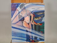 Acryl schilderij op doek, maya wildevuur, naakt - afbeelding 2 van  6