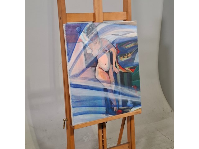 Acryl schilderij op doek, maya wildevuur, naakt - afbeelding 3 van  6