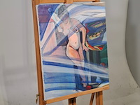 Acryl schilderij op doek, maya wildevuur, naakt - afbeelding 3 van  6