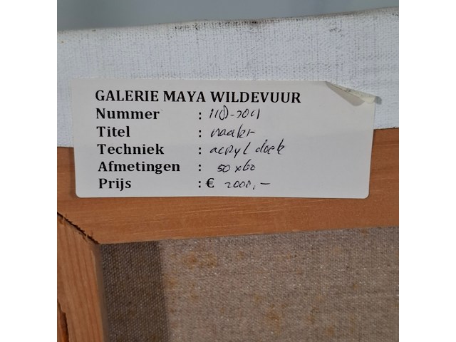 Acryl schilderij op doek, maya wildevuur, naakt - afbeelding 6 van  6