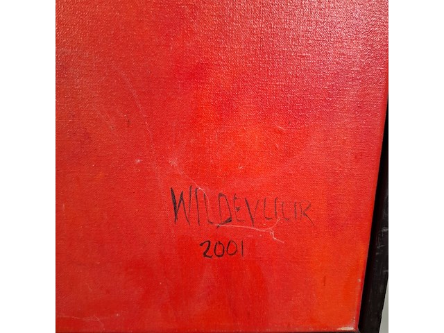 Acryl schilderij op doek, maya wildevuur, pelikaan, 2001 - afbeelding 5 van  8