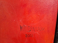 Acryl schilderij op doek, maya wildevuur, pelikaan, 2001 - afbeelding 5 van  8