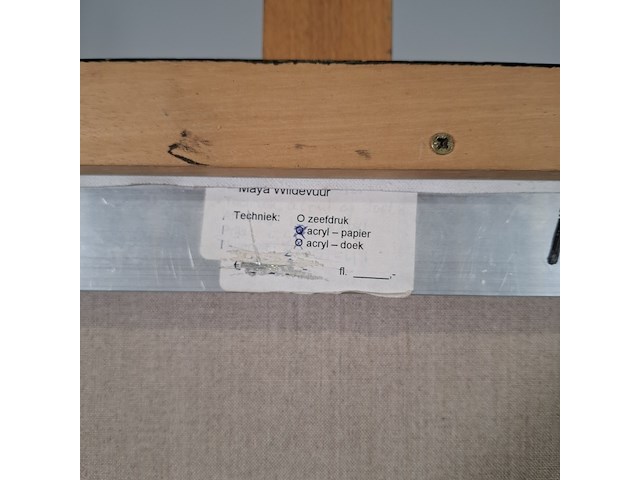 Acryl schilderij op doek, maya wildevuur, pelikaan, 2001 - afbeelding 8 van  8