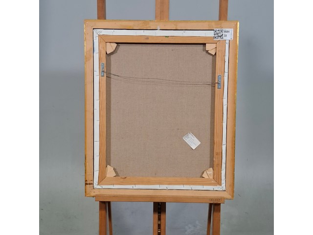 Acryl schilderij op doek, maya wildevuur, tempel, 1998 - afbeelding 7 van  8
