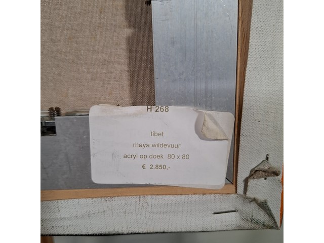Acryl schilderij op doek, maya wildevuur, tibet, 2001 - afbeelding 7 van  7