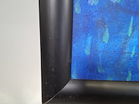 Acryl schilderij op doek, maya wildevuur, vechtende paarden, 1996 - afbeelding 6 van  8