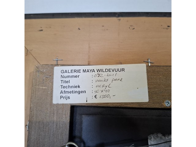 Acryl schilderij op paneel, maya wildevuur (1944-2023), naakt paar, 1997 - afbeelding 7 van  7
