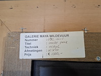 Acryl schilderij op paneel, maya wildevuur (1944-2023), naakt paar, 1997 - afbeelding 7 van  7