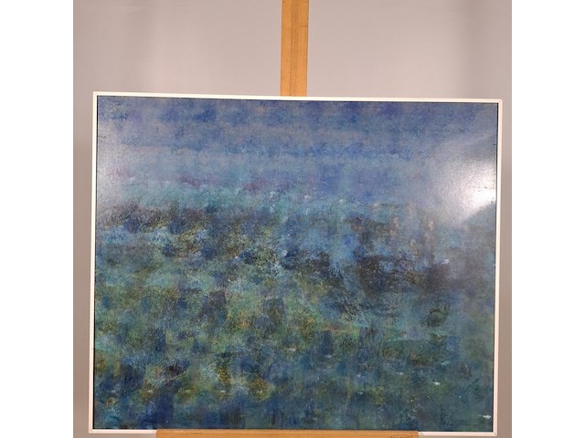 Acryl schilderij op paneel, maya wildevuur, abstract, 1990 - afbeelding 2 van  7