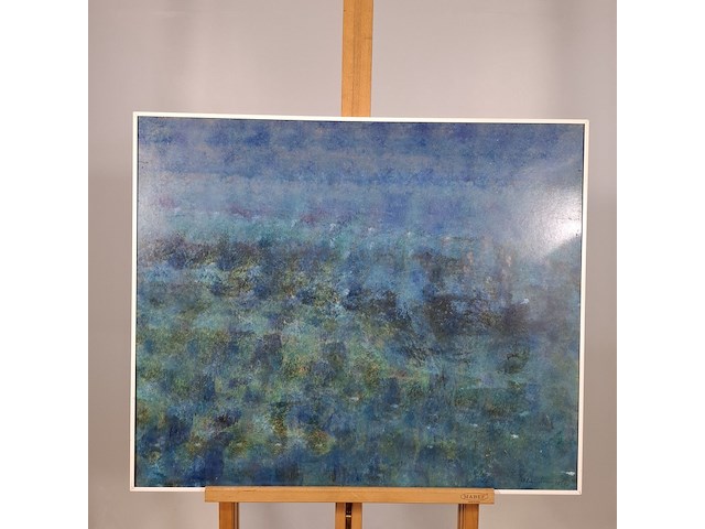 Acryl schilderij op paneel, maya wildevuur, abstract, 1990 - afbeelding 3 van  7