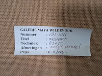 Acryl schilderij op paneel, maya wildevuur, abstract, 1990 - afbeelding 7 van  7