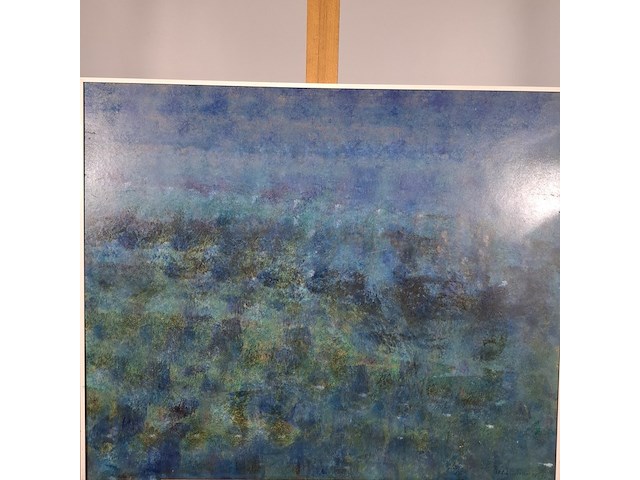 Acryl schilderij op paneel, maya wildevuur, abstract - afbeelding 3 van  7