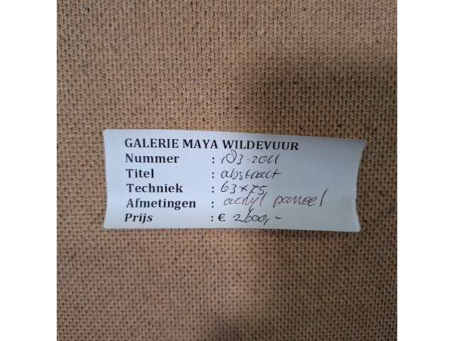 Acryl schilderij op paneel, maya wildevuur, abstract - afbeelding 5 van  7