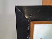 Acryl schilderij op paneel, maya wildevuur, bloemenveld, 1991 - afbeelding 6 van  8