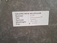 Acryl schilderij op paneel, maya wildevuur, bloemenveld, 1991 - afbeelding 8 van  8