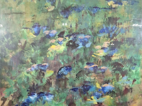 Acryl schilderij op paneel, maya wildevuur, bloemenveld - afbeelding 1 van  8