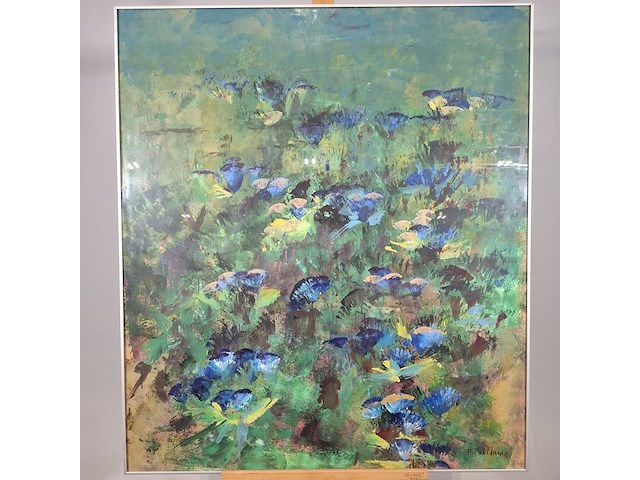 Acryl schilderij op paneel, maya wildevuur, bloemenveld - afbeelding 2 van  8