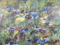 Acryl schilderij op paneel, maya wildevuur, bloemenveld - afbeelding 3 van  8