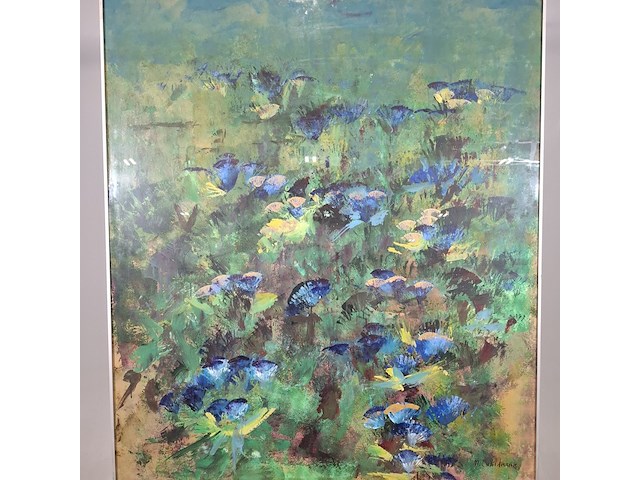 Acryl schilderij op paneel, maya wildevuur, bloemenveld - afbeelding 4 van  8