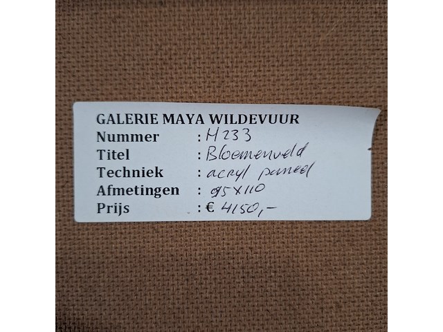 Acryl schilderij op paneel, maya wildevuur, bloemenveld - afbeelding 8 van  8
