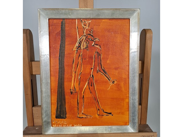 Acryl schilderij op paneel, maya wildevuur, egypte - afbeelding 2 van  8