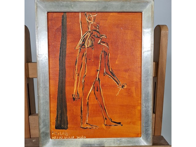 Acryl schilderij op paneel, maya wildevuur, egypte - afbeelding 3 van  8