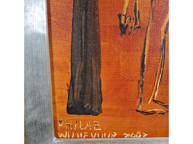 Acryl schilderij op paneel, maya wildevuur, egypte - afbeelding 5 van  8