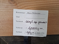 Acryl schilderij op paneel, maya wildevuur, hooghalen/midwold, 1997 - afbeelding 2 van  11