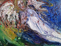 Acryl schilderij op paneel, maya wildevuur, hooghalen/midwold, 1997 - afbeelding 1 van  11