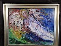 Acryl schilderij op paneel, maya wildevuur, hooghalen/midwold, 1997 - afbeelding 6 van  11