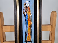 Acryl schilderij op paneel, maya wildevuur, jaipur, 2002 - afbeelding 3 van  8