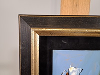 Acryl schilderij op paneel, maya wildevuur, jaipur, 2002 - afbeelding 6 van  8