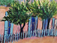 Acryl schilderij op paneel, maya wildevuur, santa fe - afbeelding 1 van  8