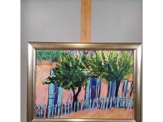 Acryl schilderij op paneel, maya wildevuur, santa fe - afbeelding 3 van  8