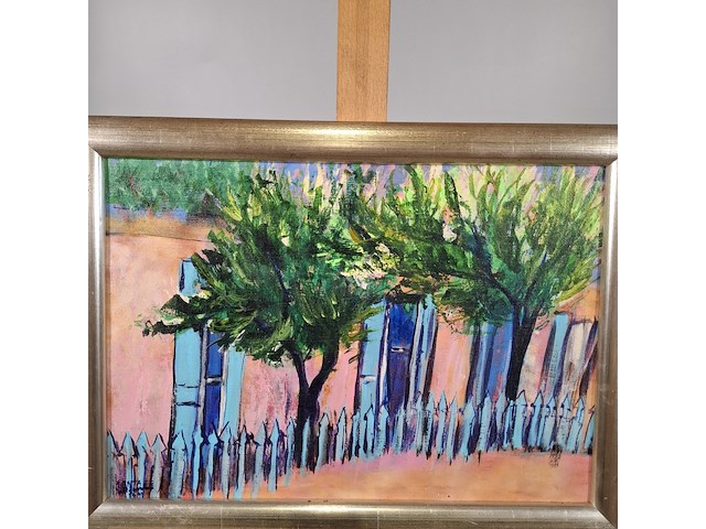 Acryl schilderij op paneel, maya wildevuur, santa fe - afbeelding 4 van  8