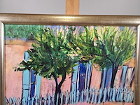 Acryl schilderij op paneel, maya wildevuur, santa fe - afbeelding 4 van  8