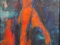Acryl schilderij op paneel, maya wildevuur, spook, 1993 - afbeelding 1 van  8