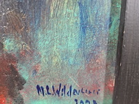 Acryl schilderij op paneel, maya wildevuur, spook, 1993 - afbeelding 5 van  8